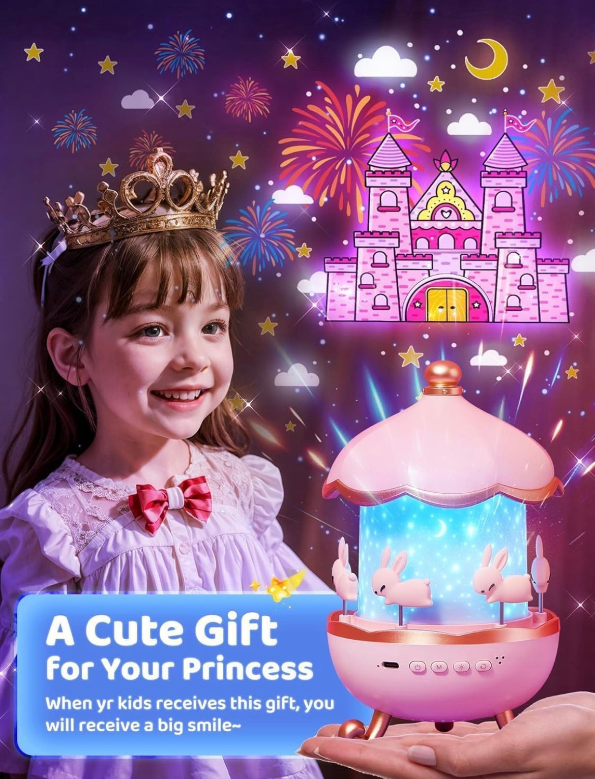 Zenlo™️ 360° Kids Night Light Projector With Remote