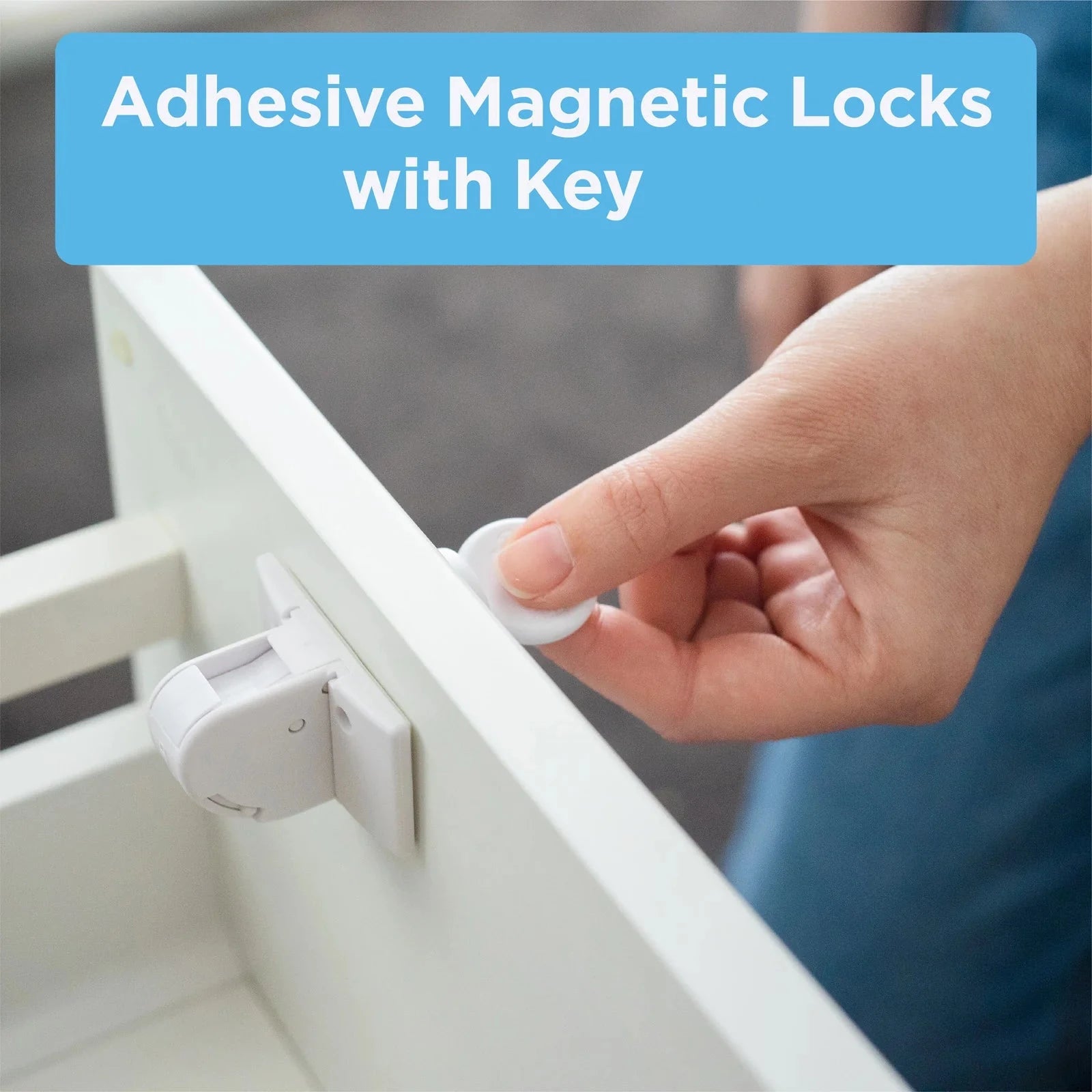 Zenlo™️ Magnetic Drawer Locks (Set Of 4 Locks & 1 Key)