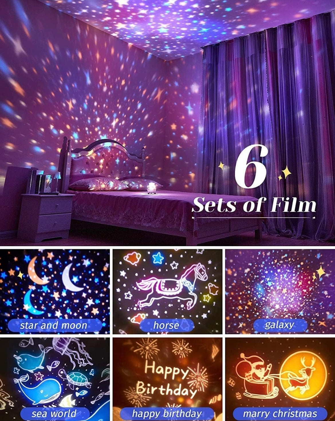 Zenlo™️ 360° Rotating Kids Night Light Projector