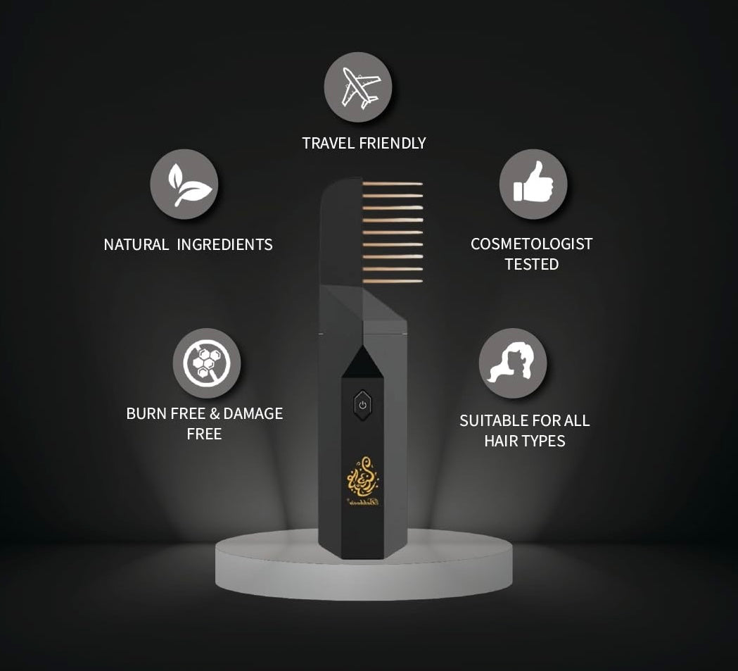 Zenlo™️ 2 in 1 Bakhour Incense Hair Comb & Diffuser (Bakhour Scents Included)