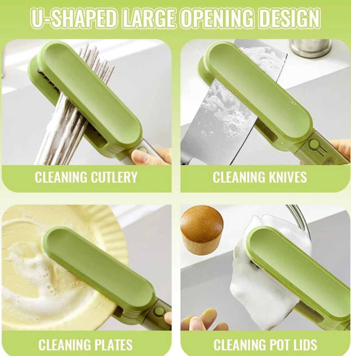 Zenlo™️ New 4 in 1 Cutlery Brush Cleaner & Knife Sharpener