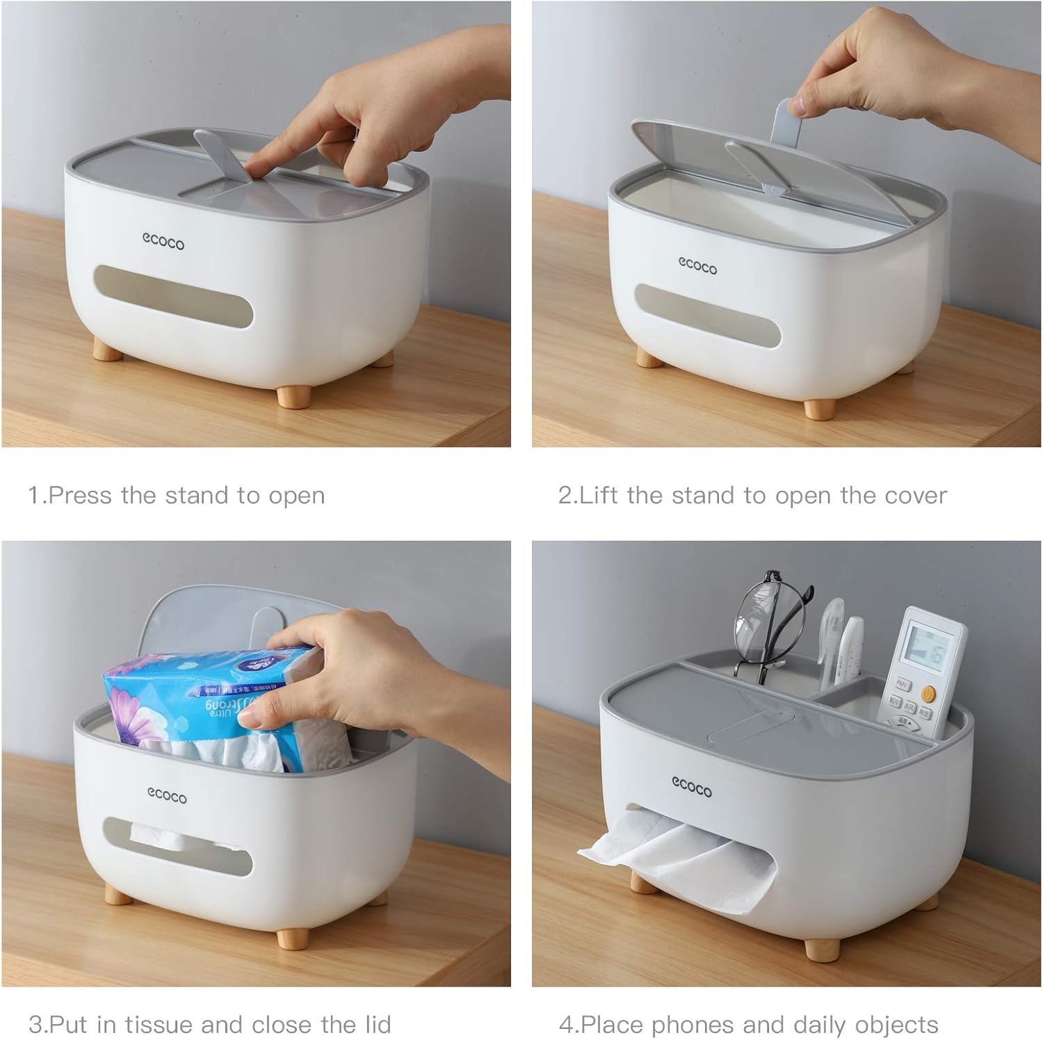 Zenlo™️ 3 in 1 Tissue Box + Storage + Phone Holder