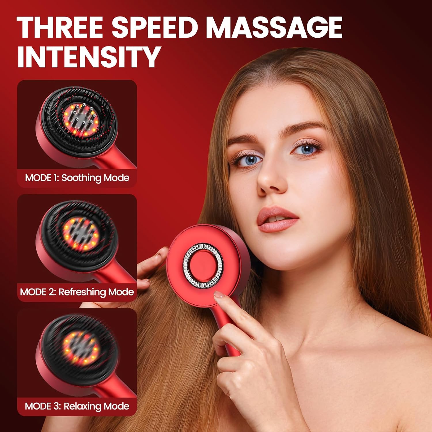 Zenlo™️ Electric Red Light Therapy Scalp Massager (Stimulates Hair Growth)