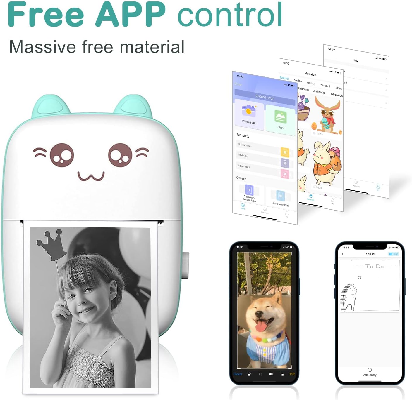 Zenlo™️ Wireless Bluetooth Mini Thermal Sticker Printer (With 4 Rolling Papers)