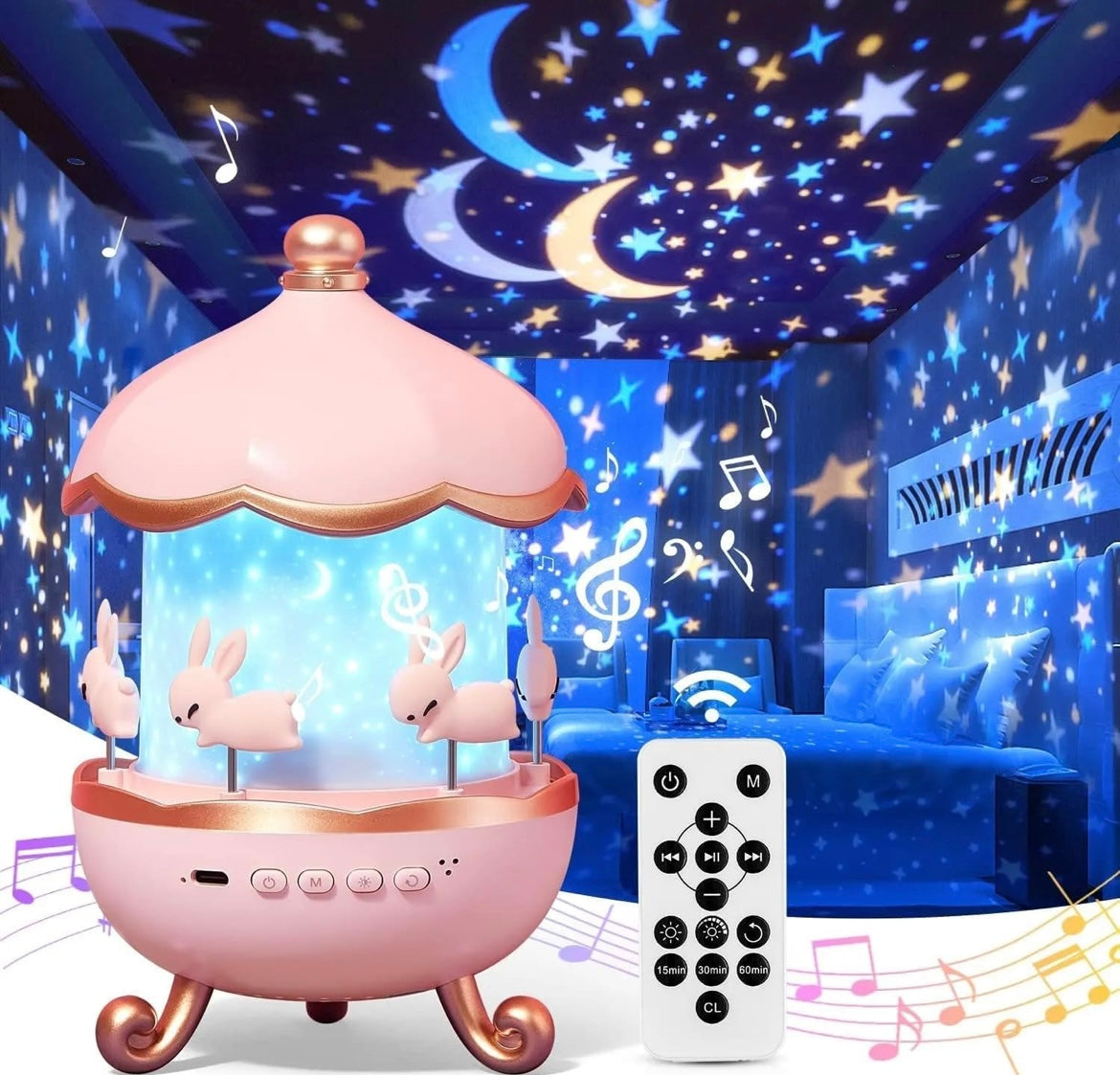 Zenlo™️ 360° Kids Night Light Projector With Remote