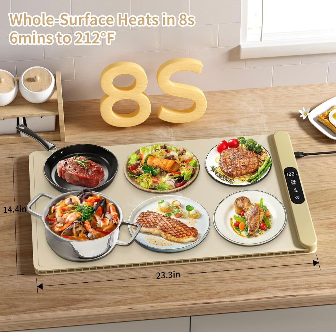 Zenlo™️ Fast Heating Silicone Food Warming Tray Mat