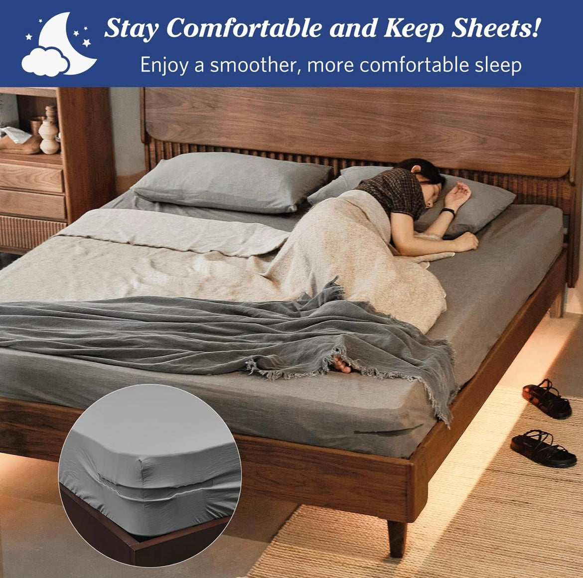 Zenlo™️ Bed Sheet Holders With Lock Strips (4 Pieces)