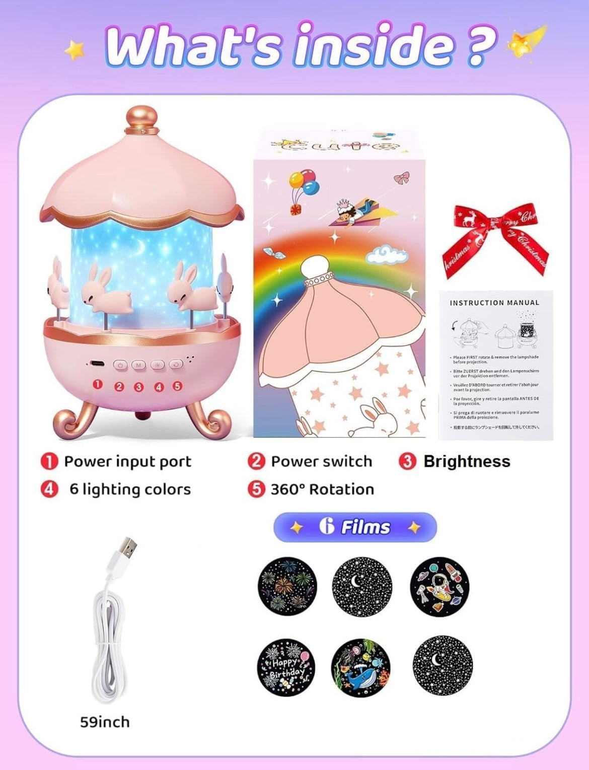 Zenlo™️ 360° Kids Night Light Projector With Remote
