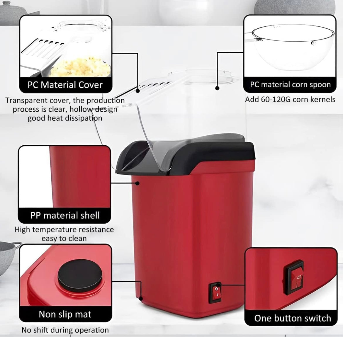 Zenlo™️ Oil-Free Popcorn Machine