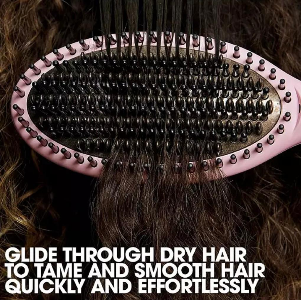 Zenlo™️ Electric Fast Heat Hair Brush Straightener (3 Months Warranty)