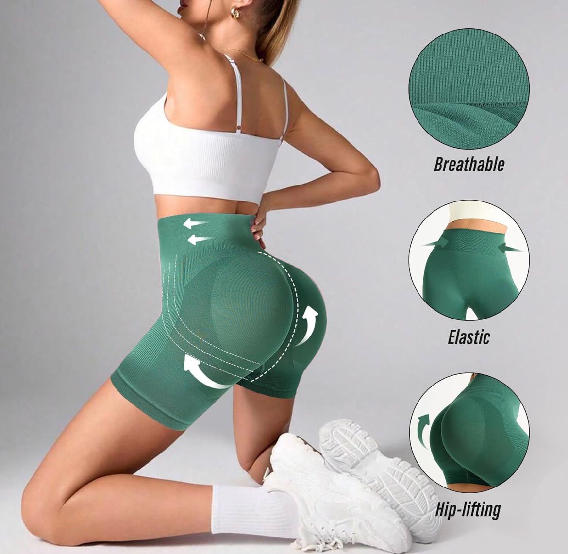 Zenlo™ SculptLift High-Stretch Butt & Hip Lifting Shorts (Free Size)